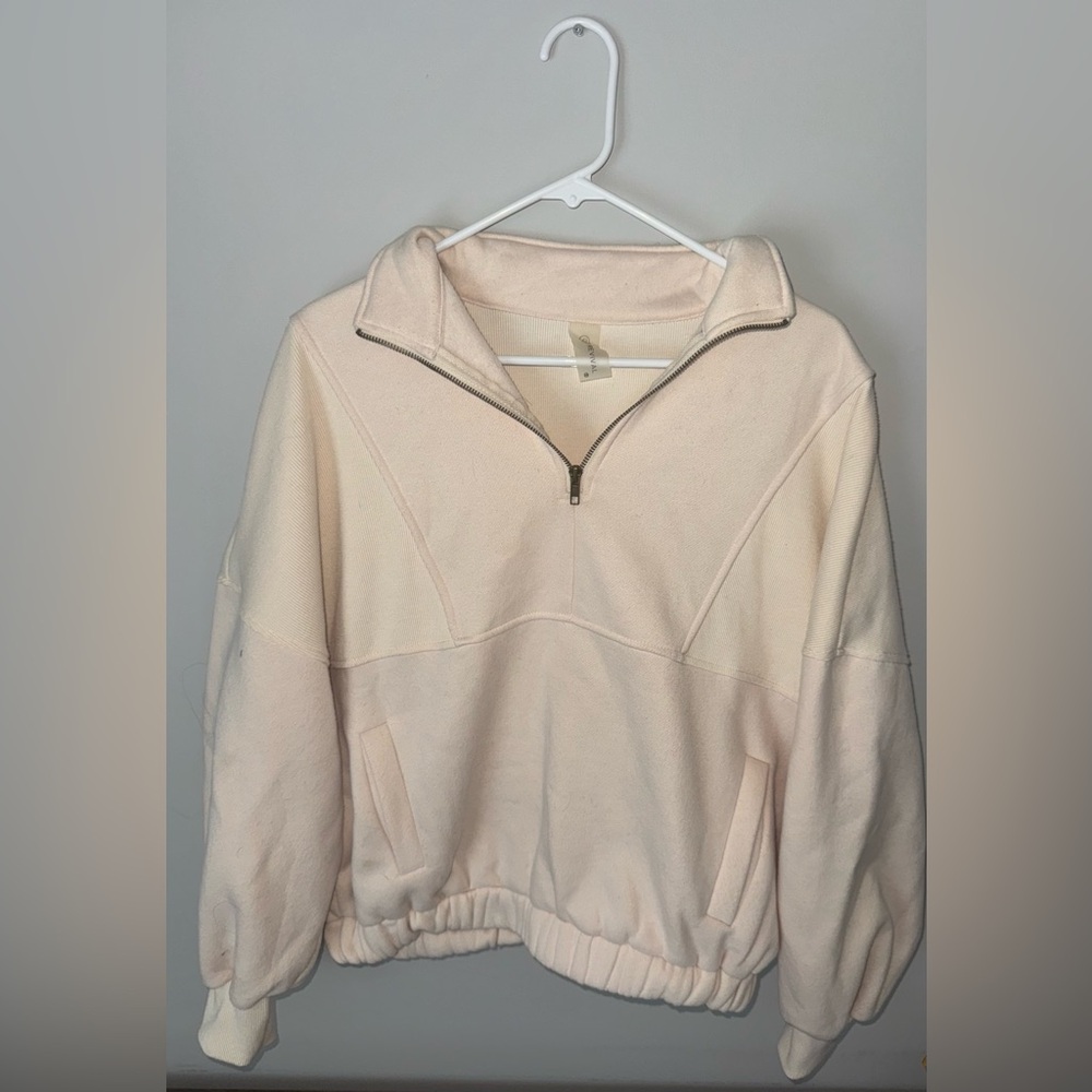 Altar'd State Cream Relaxed Hoodie